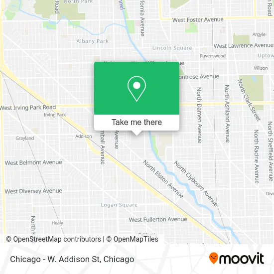 Chicago - W. Addison St map