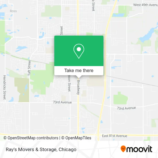 Ray's Movers & Storage map