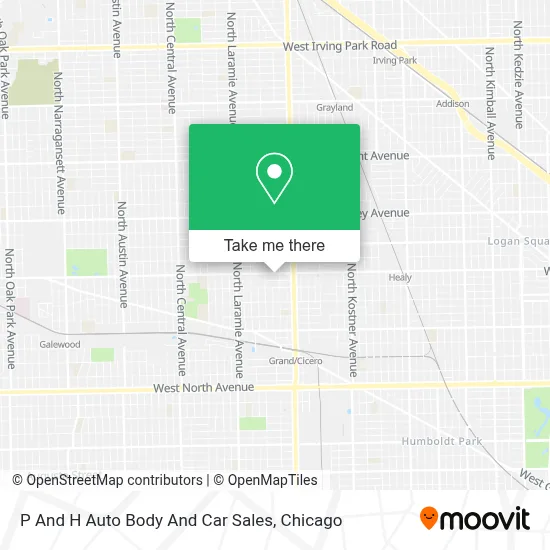 P And H Auto Body And Car Sales map