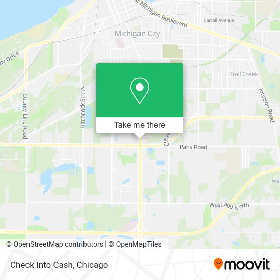 Check Into Cash map