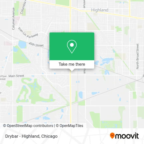 Drybar - Highland map