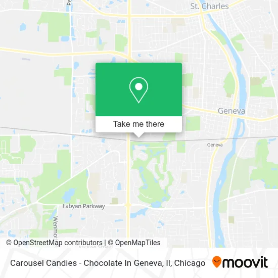 Carousel Candies - Chocolate In Geneva, Il map
