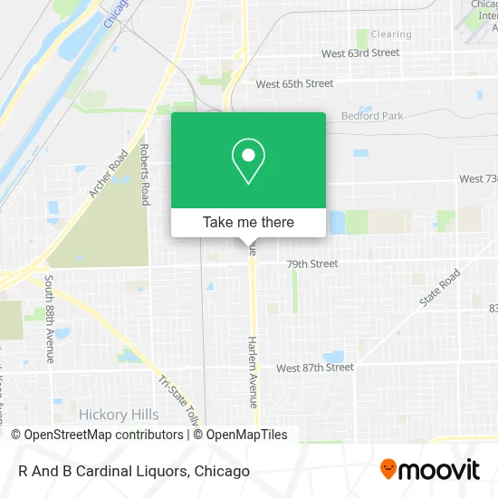 R And B Cardinal Liquors map