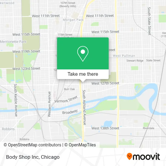Body Shop Inc map