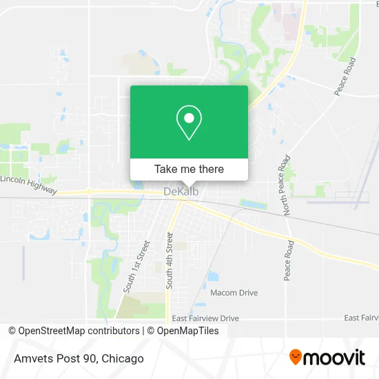 Amvets Post 90 map