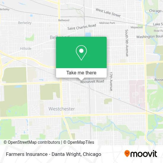 Farmers Insurance - Danta Wright map