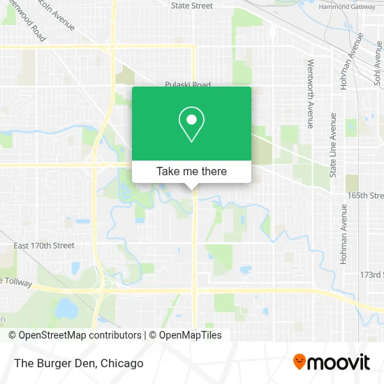 The Burger Den map