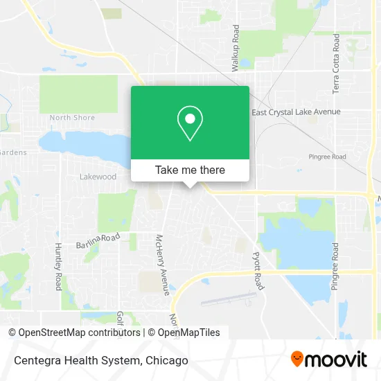 Centegra Health System map