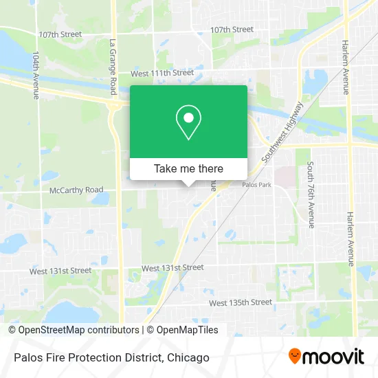Palos Fire Protection District map