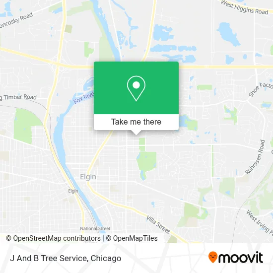 J And B Tree Service map
