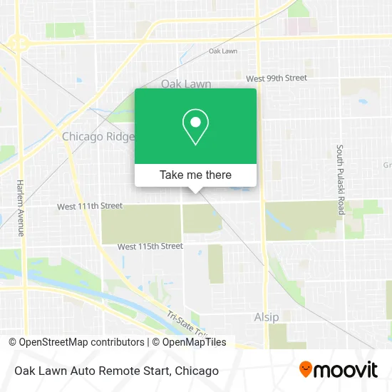 Oak Lawn Auto Remote Start map