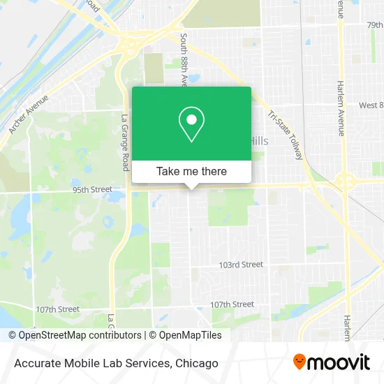 Accurate Mobile Lab Services map