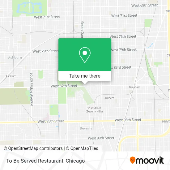 To Be Served Restaurant map