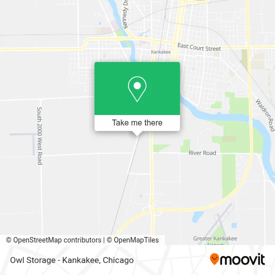 Owl Storage - Kankakee map