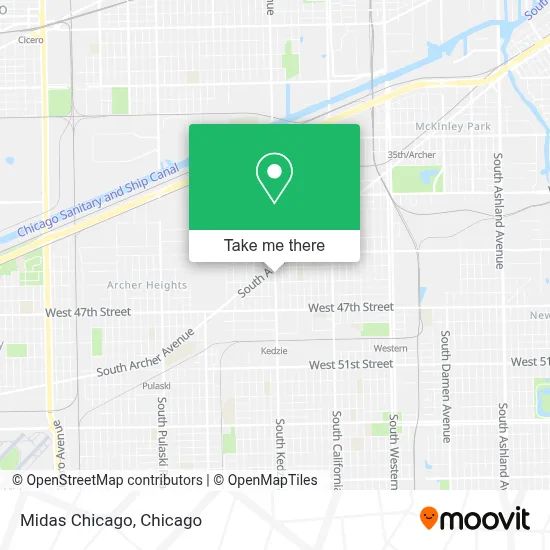 Midas Chicago map