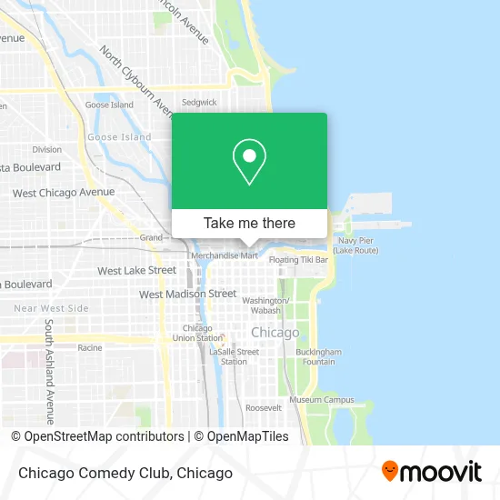 Chicago Comedy Club map