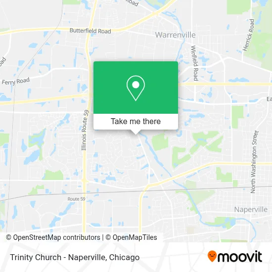 Trinity Church - Naperville map