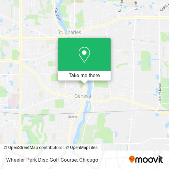 Wheeler Park Disc Golf Course map