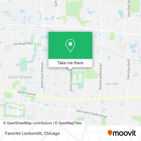 Favorite Locksmith map