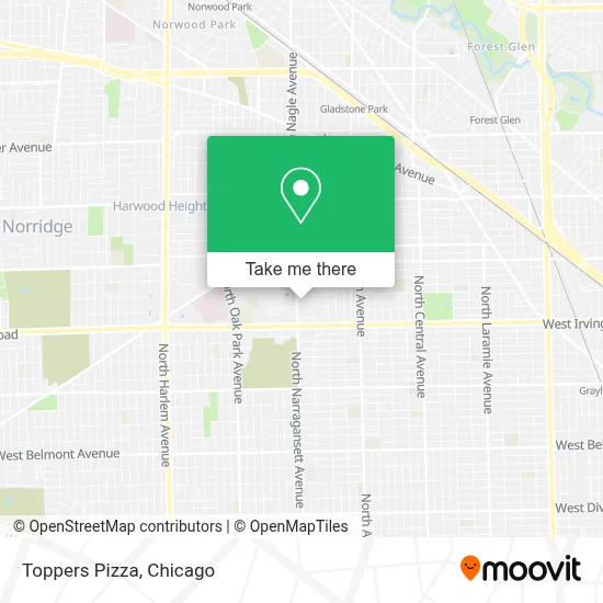 Toppers Pizza map