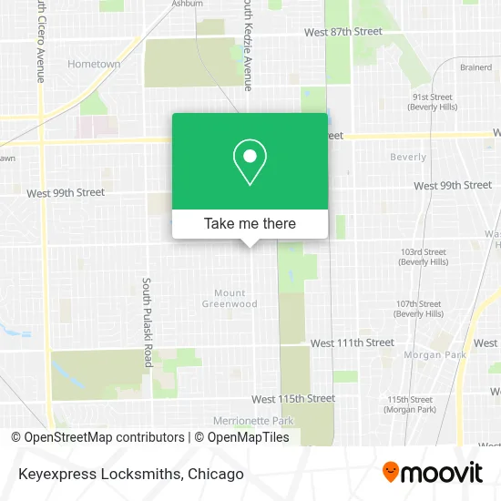 Keyexpress Locksmiths map