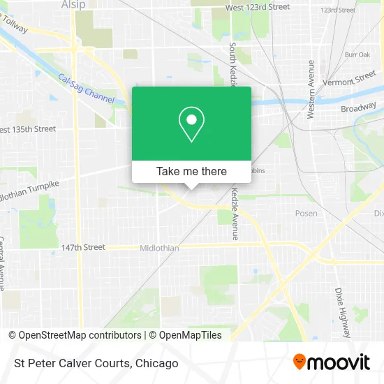 St Peter Calver Courts map