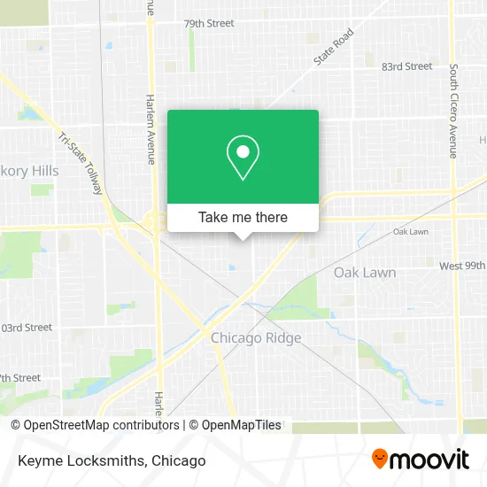 Keyme Locksmiths map