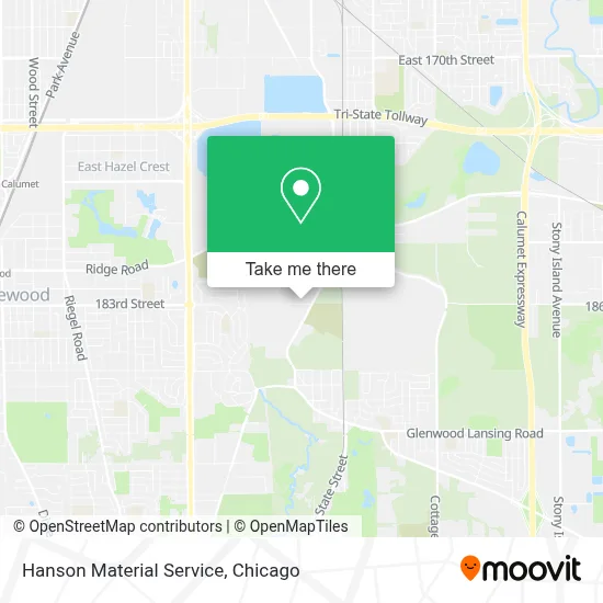 Hanson Material Service map