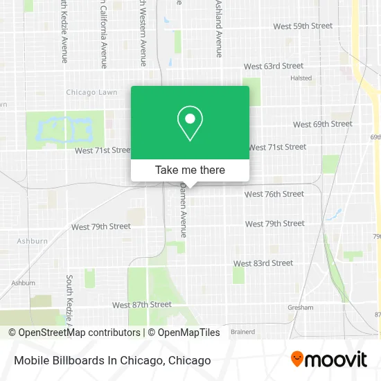 Mobile Billboards In Chicago map