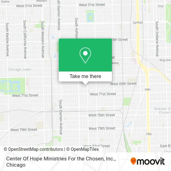 Center Of Hope Ministries For the Chosen, Inc. map