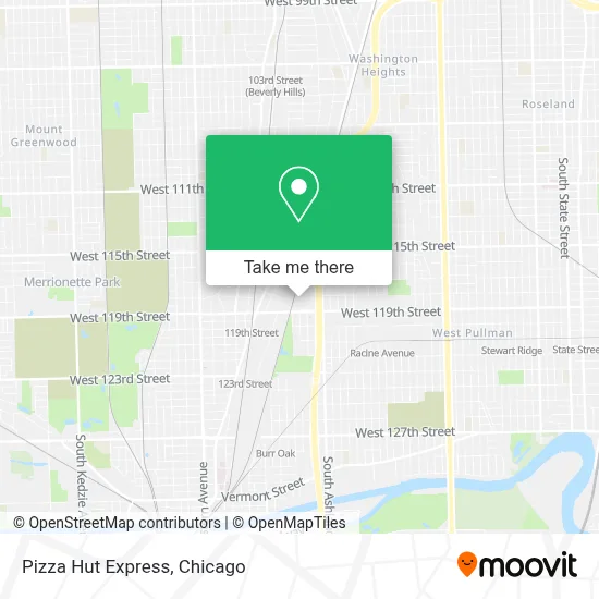 Pizza Hut Express map