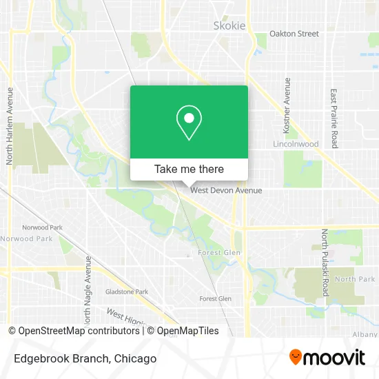 Edgebrook Branch map
