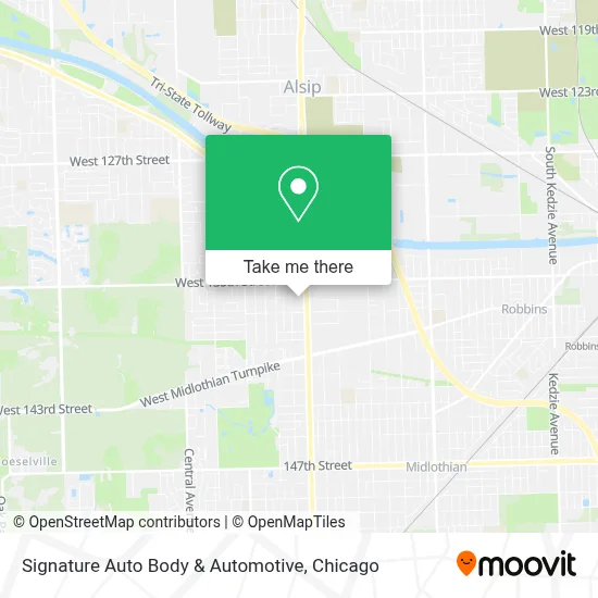 Signature Auto Body & Automotive map