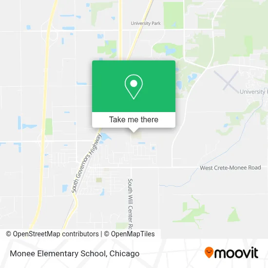 Monee Elementary School map