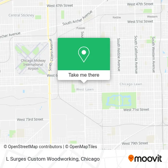 L Surges Custom Woodworking map