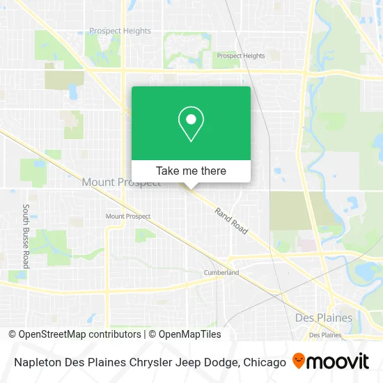 Napleton Des Plaines Chrysler Jeep Dodge map
