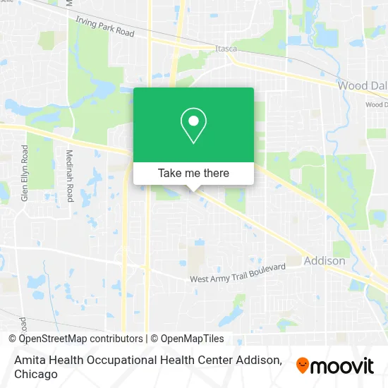 Amita Health Occupational Health Center Addison map