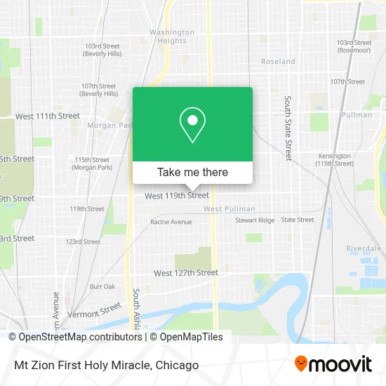 Mt Zion First Holy Miracle map