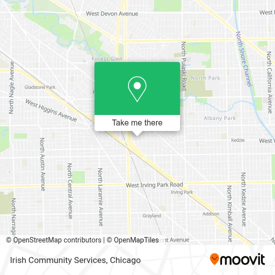 Irish Community Services map