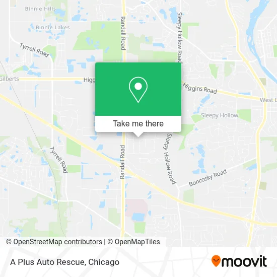 A Plus Auto Rescue map