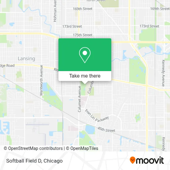 Softball Field D map