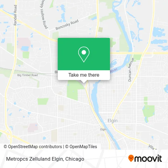 Metropcs Zelluland Elgin map