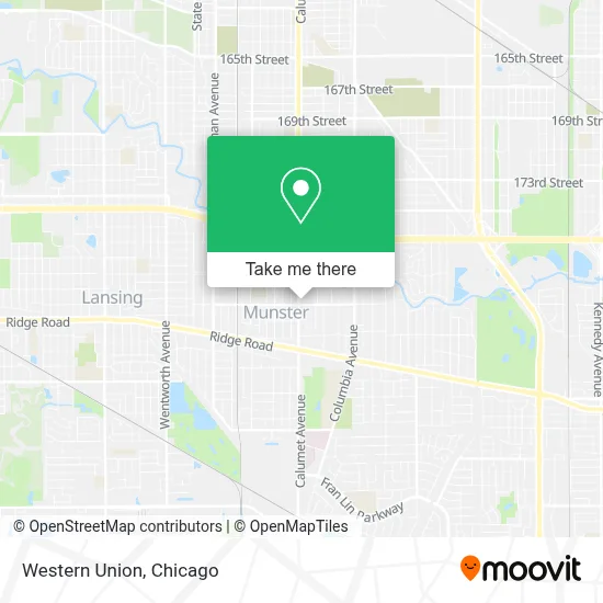 Western Union map