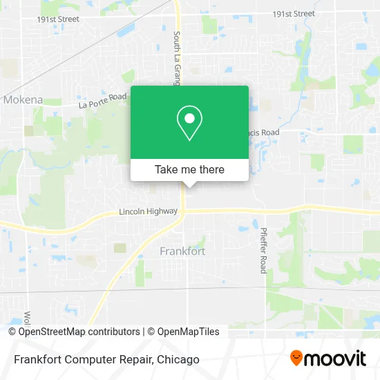 Frankfort Computer Repair map