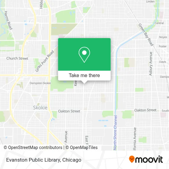 Evanston Public Library map