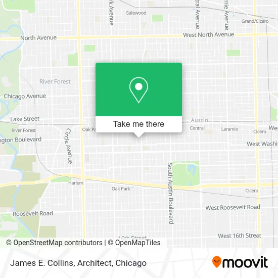 James E. Collins, Architect map