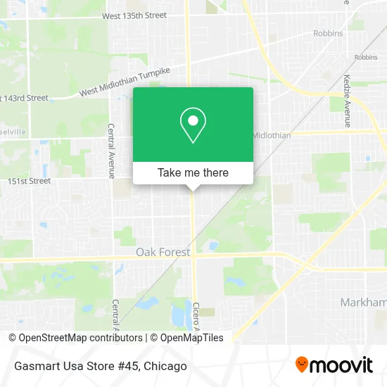 Gasmart Usa Store #45 map