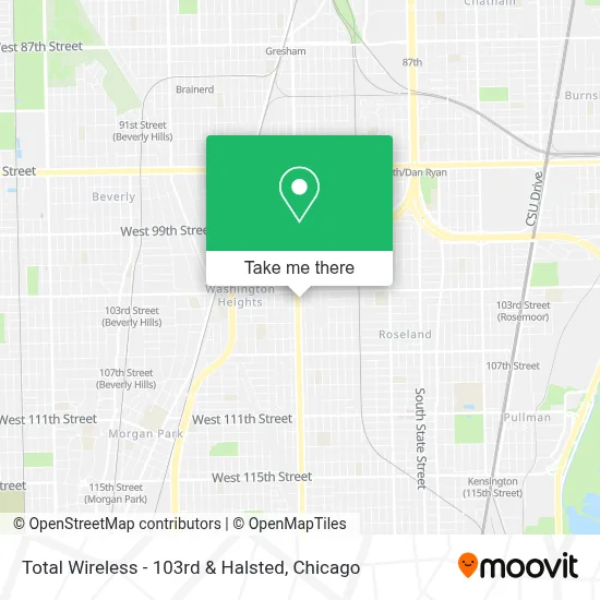 Total Wireless - 103rd & Halsted map