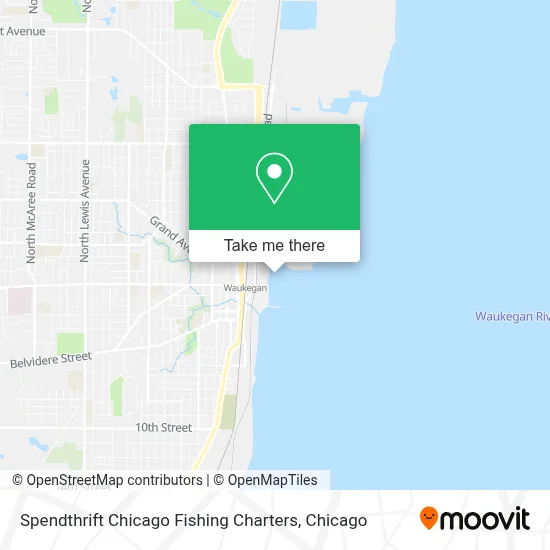 Spendthrift Chicago Fishing Charters map
