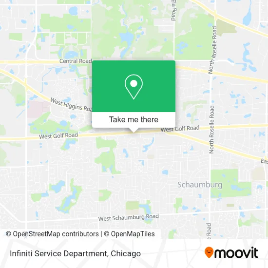 Infiniti Service Department map